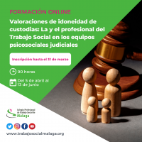 Curso "Valoraciones de idoneidad de custodias: La y el profesional del Trabajo Social en los equipos psicosociales judiciales". Ed. 2022
