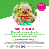 Webinar "Claves de la nueva Ley de Infancia y Adolescencia de Andalucía desde el Trabajo Social"