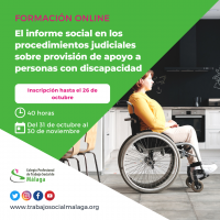 Curso "El informe social en los procedimientos judiciales sobre provisión de apoyo a personas con discapacidad"