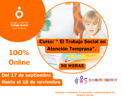 Curso online: “El Trabajo Social en Atención Temprana”.