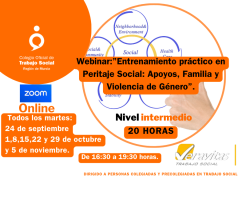 Webinar:”Entrenamiento práctico en Peritaje Social: Apoyos, Familia y Violencia de Género”.