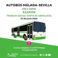 Inscripción autobús examen Trabajo Social Junta de Andalucía (Julio 2022)