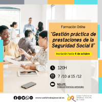 Curso online "Gestión práctica de prestaciones de la Seguridad Social II" 120h