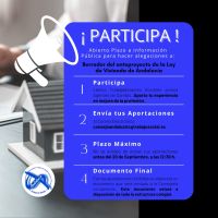 Participa en el Borrador del Anteproyecto de Ley de Vivienda de Andalucía