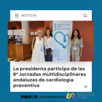 La presidenta participa de las 8ª Jornadas multidisciplinares andaluzas de cardiología preventiva.