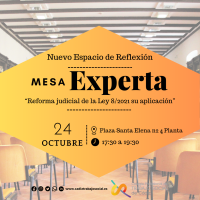 Mesa Experta: "Reforma judicial de la Ley 8/2021 y su aplicación".