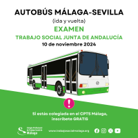 Inscripción autobús examen Trabajo Social Junta de Andalucía (Noviembre 2024)