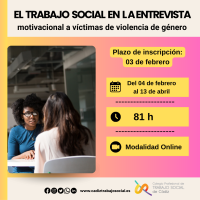 Curso online "El Trabajo Social en la Entrevista Motivacional a Víctimas de Violencia de Género" 81h