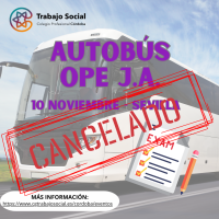 ¡¡¡CANCELADO!!! AUTOBUS OPE JUNTA ANDALUCIA  