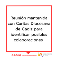 Cáritas Diocesana de Cádiz y el Colegio Profesional de Trabajo Social de Cádiz se reúnen para identificar posibles colaboraciones