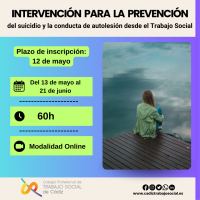 Curso online “Intervención para la prevención del suicidio y la conducta de autolesión desde el Trabajo Social” 60h 