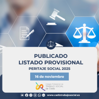 Publicada la Lista provisional de Peritaje Social del CPTS de Cádiz